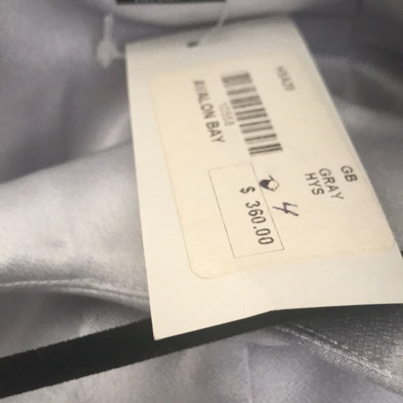 Haiying Snider, Size 4 Metallic Gray 100% Silk Mini Dress - Picture 11 of 12